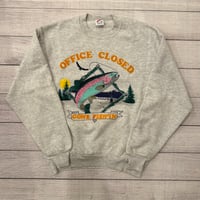 Image 1 of Vintage Gone Fishin Crewneck - M