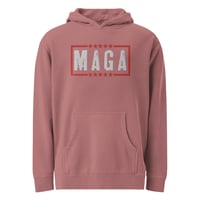 Image 4 of MAGA Embroidered - Unisex pigment-dyed hoodie from PatriotsCo.com