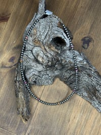 16” - 4mm Sterling Silver Pearls w/ Purple Spiny