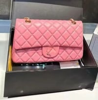 Bright pink CC flap bag