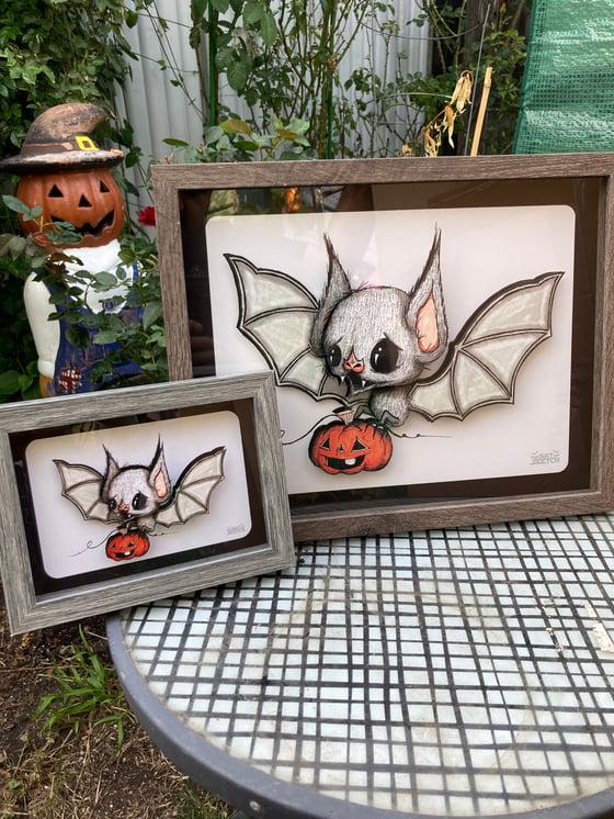 Image of "Halloween Bat" Shadow Box