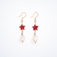 Image 5 of carnelian falling star earrings