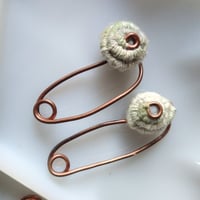 Image 3 of Handspun Coil Fibula Style Shawl Pin
