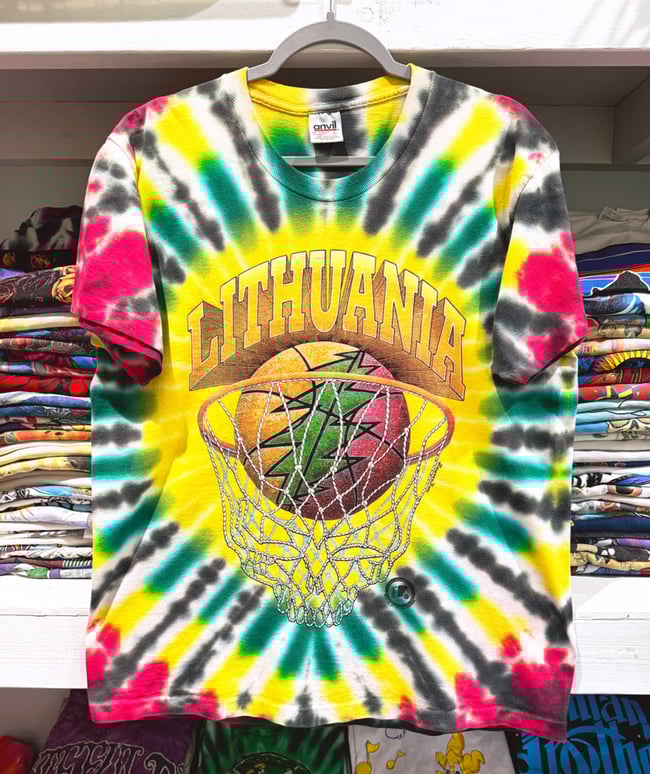 Grateful Dead 1996 Lithuania Basketball T-Shirt - Size L