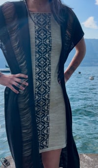 Image 2 of Cardigan trasparenza - lino e seta