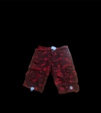 Image 2 of Oops- cherry red camouflage cargos short$
