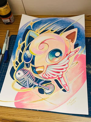 Image of Original Art:  Jap Style “Dissected Monster” Poster  Series -  Jiggly Puff // Sineko So