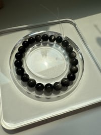 Image 4 of Silver obsidian 银耀石手链
