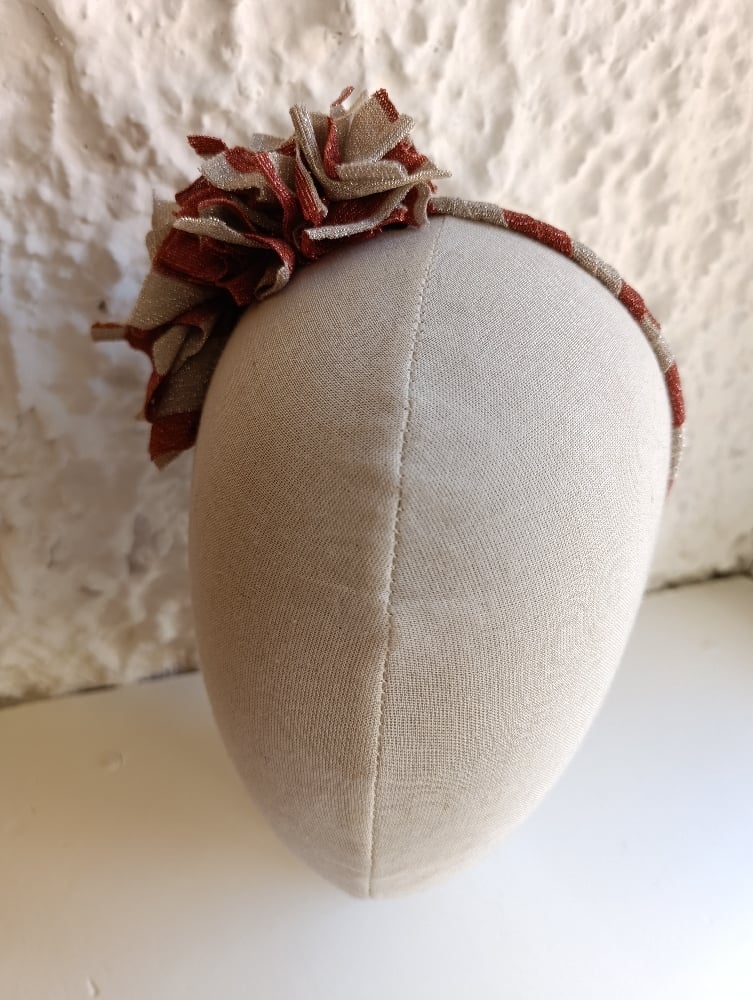 Image of Cerchietto frufru oro/ruggine