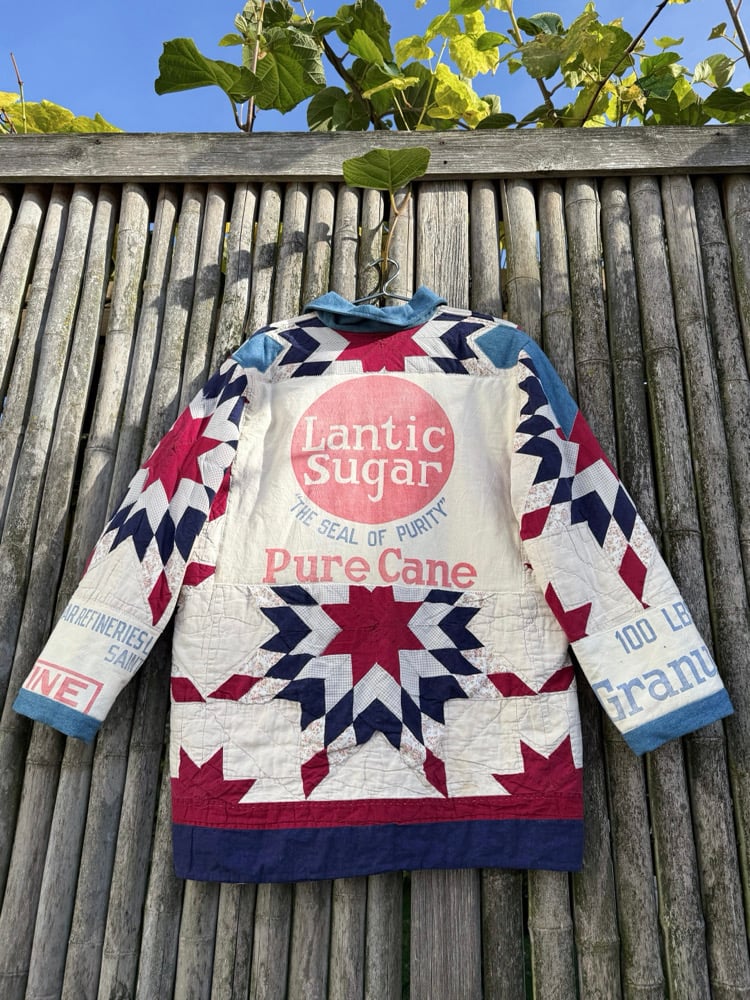 Image of Quilt Coat — Antique Navy Burgundy Lonestar 