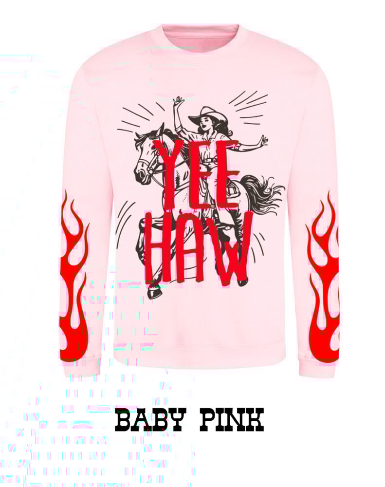 Image of Yeehaw up in flames sweater 