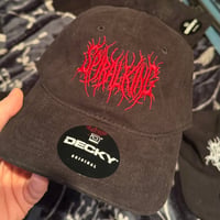 Image 1 of SPIRALKING METAL LOGO DAD HAT (RED)