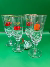 Set of Mid Century Britvic Flutes