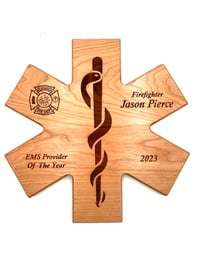 Image 2 of Star of Life Plaque for First Responders Paramedics EMTs