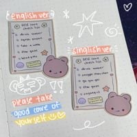 Image 2 of Self Care Checklist Sticker