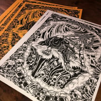 Wolf and Skulls Print