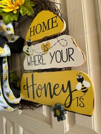 Image 3 of Home Is Where Your Honey Is Grapevine Wreath