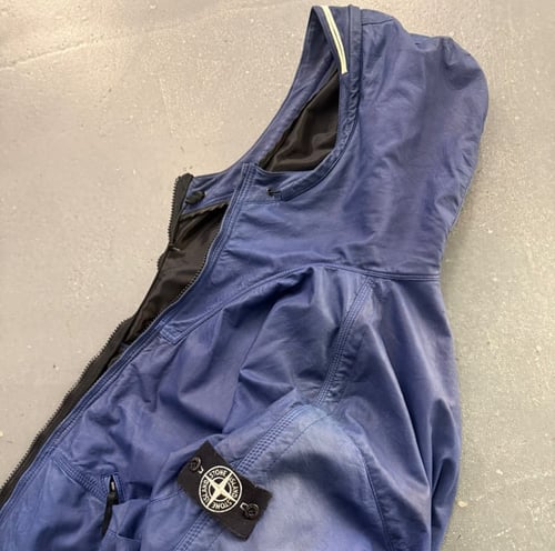 Image of SS 2011 Stone Island Leather Hooded Jacket, size XXL