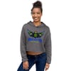 BOSSFITTED Neon Green and Blue Crop Top Hoodie