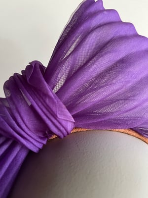 Image of Purple silk organza bow