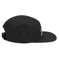 Image 5 of Embroidered Orange Raven Five Panel Cap