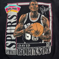 Image 3 of VTG 90s San Antonio Spurs David Robinson Tee Sz L