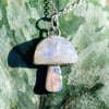 Moonstone mushroom necklace 