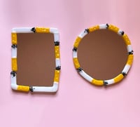 Image 1 of Fused Glass Cig Butt Mirror