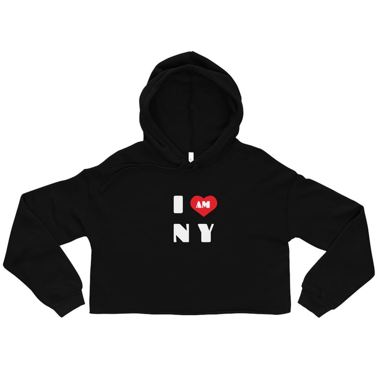 I LOVE therefore I am NY! Crop Hoodie