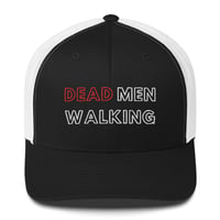 Image 2 of Dead Men Walking Font Logo Trucker Cap