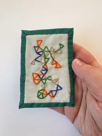 Image 1 of Variegated Triangles - extra tiny art quilt 