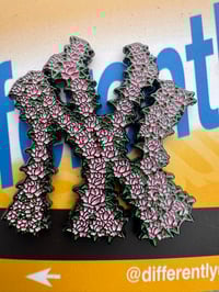 Image 1 of Pink Rose Yankee Pin