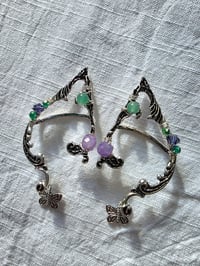 Image 1 of Dew Drop Medow Sprite Ear Cuffs 🩵🦋🪻💧🌌