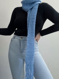 Image 1 of Handmade baby blue scarf 