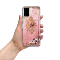 Image 10 of Pastel Pink Tattered Texture Rose Gold Goth Lolita Kawaii Inspired Clear Case for Samsung®