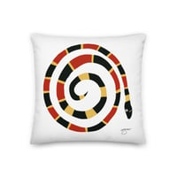 Image 1 of Premium Pillow 18x18 Coral Snake