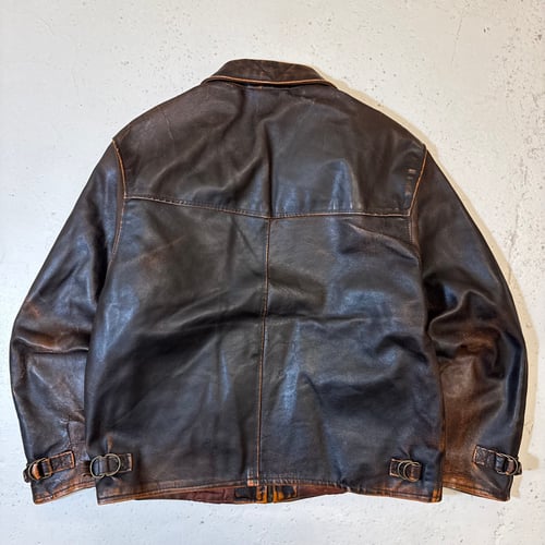 Image of 1990s Cropped Heavweight Leather Jacket, Size Medium