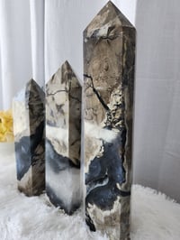 Image 3 of Volcanic Agate Large Crystal Towers UV Reactive - 3 Styles 