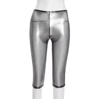 Image 3 of Baddie Metallic Capris(2 colors)