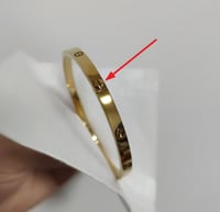 Image 3 of Gold Love Slim Bracelet Screw New Lock Version 18cm 19cm