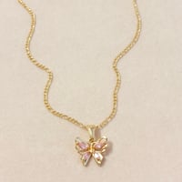 Image 2 of  butterfly pink necklace 