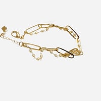 Image 1 of The "Phoenix" 2 in 1 Paperclip and Pearl Bracelet 