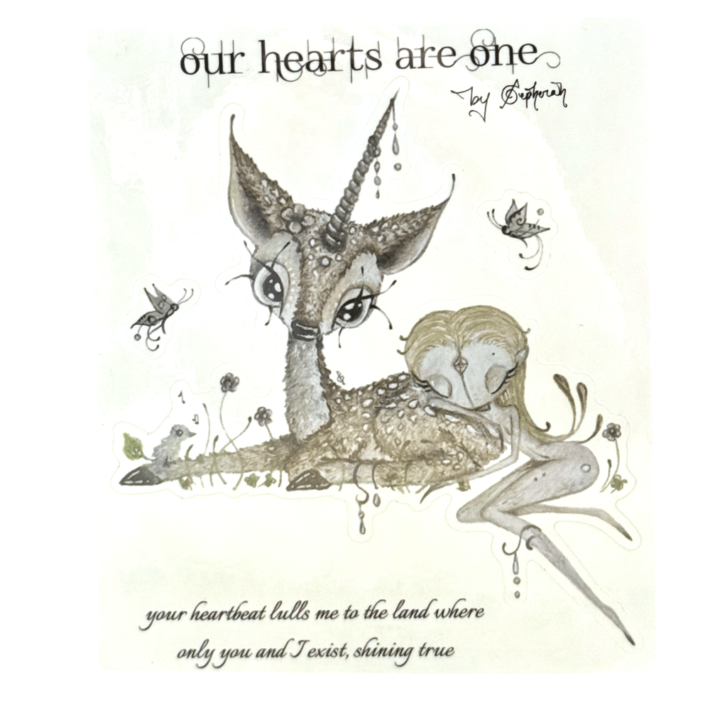 Image of Our Hearts Are One Sticker Sheet 5x5 