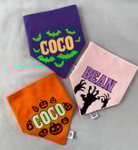 Image 1 of Zombies, Pumpkins or Bats Personalised  Bandana
