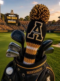 Image 4 of Appilacian State university App Boone NC custom Handknit Golf Club Cover fan gift