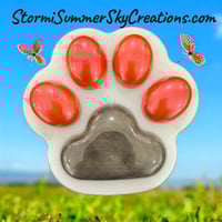 Image 2 of Red, Black, and White Paw Prayer/Trinket Box