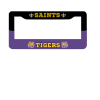 Saints and LSU License Plate Frame
