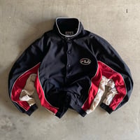 Image 1 of 90's FILA WAFFLE KNIT BOMBER JACKET