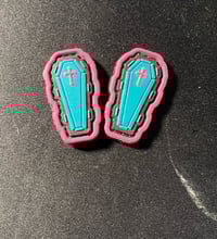 Teal and Black Coffins