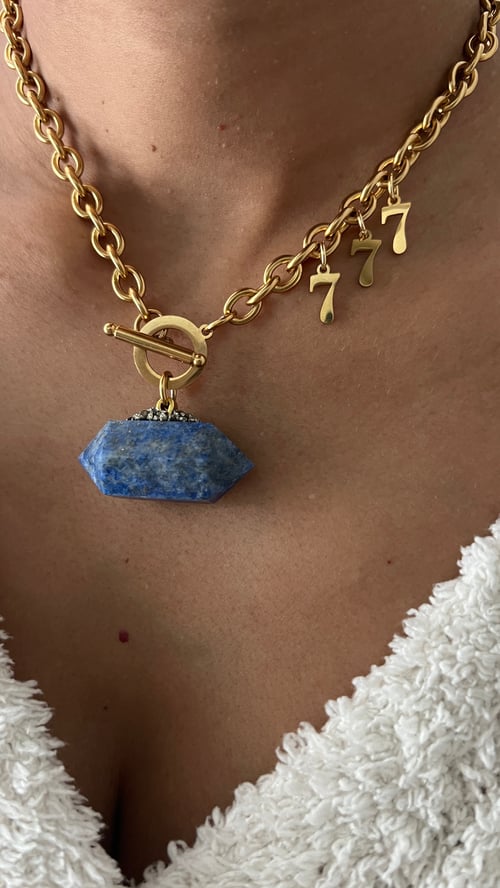 Image of MY ROCK  • Lapis Lazuli Angel Number Necklace